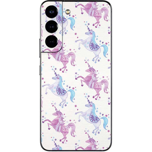 Cat Coq Purple Unicorns Galaxy S22 Skin